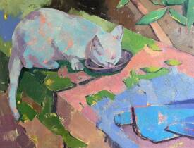 Didier SABY - "Chat au gant"