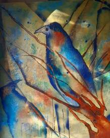 Nicole SADIN - L'écho des oiseaux Mixte sur toile 100X81 2026.jpg