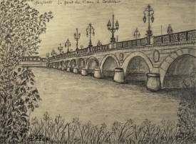 Jean-Yves SAINT LEZER - Pont de Pierre à Bordeaux