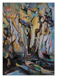 Lydia SAMMARTIN - L arbre aux Ecus.   65x50      Acrylique sur toile.  650 euros