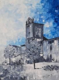 Dany SANTELLI - "Le beffroi de l'abbaye Saint Tiers à Saoû"