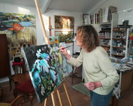 Mies SAVOYE - Mies SAVOYE dans son Atelier des Coteaux.jpg