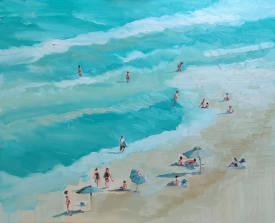 Virginie SCHROEDER - PLAGE ET PARASOL 100X81 HUILE_1.jpg