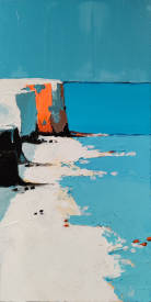 Virginie SCHROEDER - FALAISE ORANGE 40X80 ACRYL.jpg