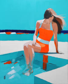 Virginie SCHROEDER - MAILLOT ORANGE 100X81 CM ACRYL .jpg