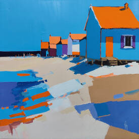 Virginie SCHROEDER - MAISONS SUR LA PLAGE 80X80 ACRYL1.jpg