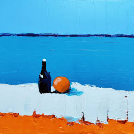 Virginie SCHROEDER - ORANGE SUR TABLE 80X80 ACRYL.jpg