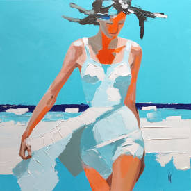 Virginie SCHROEDER - RETOUR DE PLAGE 80X80 ACRYL.jpg