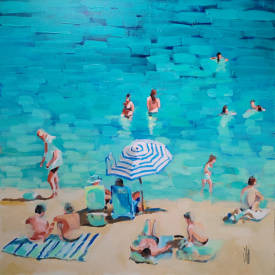 Virginie SCHROEDER - DEJEUNER SUR LE SABLE 80X80 ACRYL COTE (4).jpg