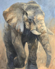 Guylaine SEULLIET - L'elephant 92X73 cm.JPG