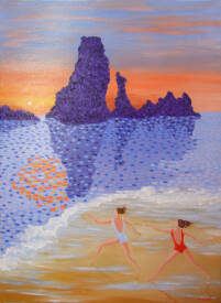 Sophie SIROT - Les Aiguilles de Port Coton au couchant