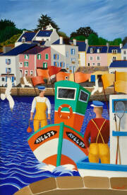 Sophie SIROT - Les pêcheurs de Sauzon (Vendue)