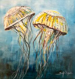 Irène Pouvreau - SYRÈNE - 20x20 -Méduses - A.