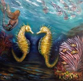 Irène Pouvreau - SYRÈNE - HYPPOCAMPES ET LA SIRENE -