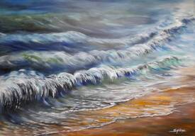 Irène Pouvreau - SYRÈNE - VAGUE BLEU DE PRUSSE -