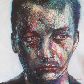 Stéphane TEXEREAU - 2014 LUKA techniques mixtes  sur toile 80x80cm.JPG