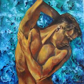 Stéphane TEXEREAU - 2020 POOL BOY techniques mixtes sur toile 2020.JPG