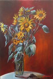 Stéphane TEXEREAU - 2024 LES TOURNESOLS huile sur toile 50x73cm.JPG