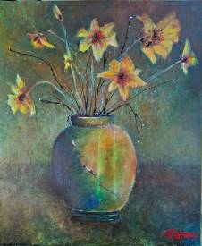 Stéphane TEXEREAU - 2024 NARCISSES EN VASE huile sur toile 46x55cm.jpg
