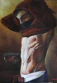 Stéphane TEXEREAU - L'incrédulité de St Thomas huile sur toile de 92x65 cm 2021