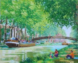 Guy TEYTAUD - Canal du Midi à Salelles d'Aude