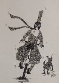 Dominique THÉMÉ - La Bigoudène et son chien