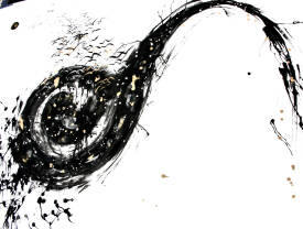 Martine THIBAUD - MARTINE THIBAUD-VORTEX-2024-170X190cm- Encre de Chine et Or liquide sur toile libre.jpeg