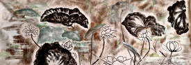 Martine THIBAUD - MARTINE THIBAUD 2025-LAC DE L'OUEST-60X160-Pigments,Encres,Acrylique sur toile libre.jpeg