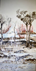 Martine THIBAUD -  MARTINE THIBAUD-HOMMAGE À L'HIVER-2025-70X140 cm-Encre de Chine et techniques mixtes sur papier Xuan marouflé sur toile-.jpeg