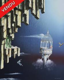 Thierry VAN QUICKENBORNE - Lucy in the sky  81 x 65 cm