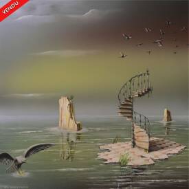 Thierry VAN QUICKENBORNE - La nostalgie, Huile & Acrylique sur toile, 50 x 50 cm