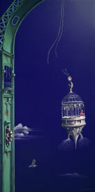 Thierry VAN QUICKENBORNE - Libre , 35 x 70 cm