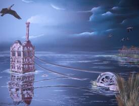 Thierry VAN QUICKENBORNE - La métamorphose Huile & Acrylique sur toile, 65 x 81 cm