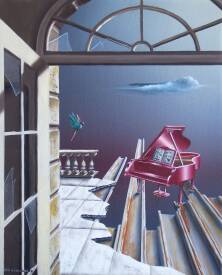 Thierry VAN QUICKENBORNE - CODA, Huile &  Acrylique sur toile, 27 x 22 cm