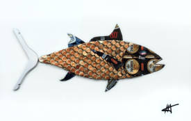 Jean Jacques VENTURINI - Poisson d'Aguillon  N° 9.- Recycl'art