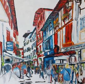 Sylvie Pierrot - VI - Rue loquin saint jean de luz huile vi
