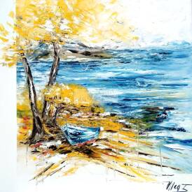 Corinne VILCAZ - Ho, soleil ho Huile sur toile 80x80 cm.jpg