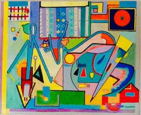 Alex VIRASSAMY - Signature HV(huile sur toile)