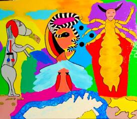 Alex VIRASSAMY - 2025T.T.T(huile sur toile 100x80)