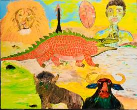 Alex VIRASSAMY - Le stress (huile sur toile)