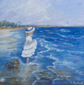 Claudine VOGELWEITH - LA FILLETTE AU BORD DE MER