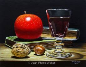 Jean-Pierre WALTER - Pomme sur livres