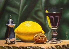 Jean-Pierre WALTER - Noix, vin et citron en argent