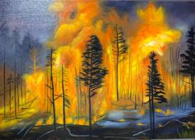 Yolande Strauss Ruinet - Yola'artS - Inferno des Landes - le souffle des flammes