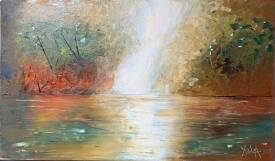 Yolande Strauss Ruinet - Yola'artS - Lumière d'automne sur la rivière