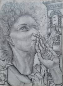 Sylvain ZABETH - 1980 le buste 'Agnès' crayon sur  papier 24x32cm.jpg