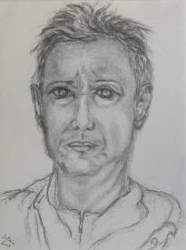Sylvain ZABETH - 2025. Paris. Croquis sur papier. (Auto portrait) Technique crayon 24x32cm.jpg