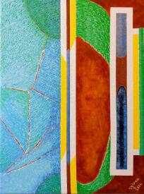Sylvain ZABETH - 2026. Paris. Titre (mawashigeri. 回し蹴り) Technique, Acrylique sur toile. 60x 80cm.jpg