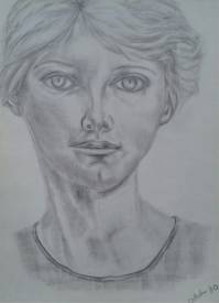 Sylvain ZABETH - 1980 Emma'mami'  à 17 ans 'portrait crayon sur  papier 24x32cm.jpg