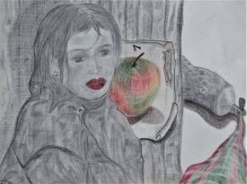 Sylvain ZABETH - 1979 Portrait 'etude' crayon noir et couleur sur  papier 24x32cm (13).jpg